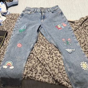 Justice jeans size 14 plus new without tags. Slight distressing in the knee